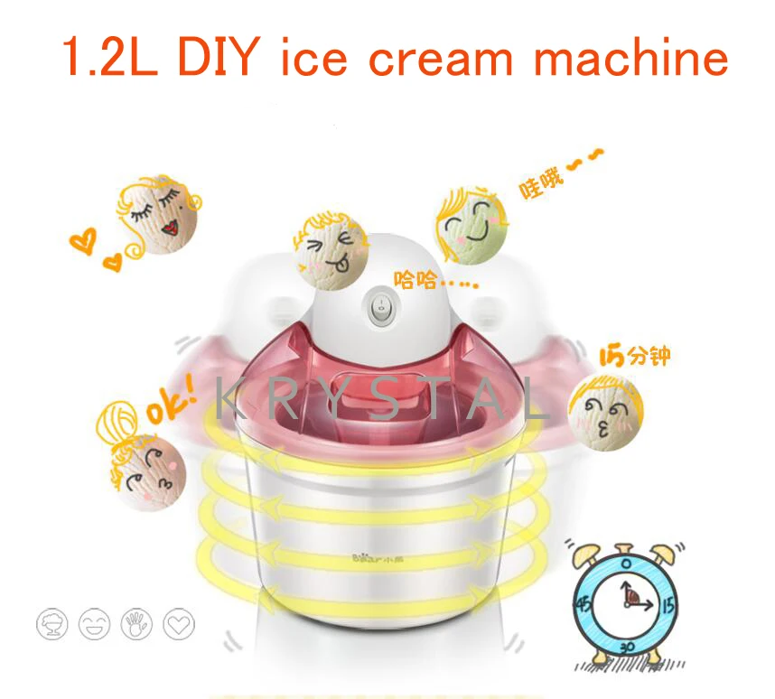 

1.2L Mini Fruit Ice Cream Machine Household Automatic Ice Cream Machine Electric DIY Ice Cream Maker BQL-A12G1