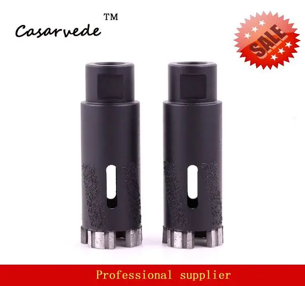 1-3//8 granite dry core drill bit with vacuum brazed outside and inside protection for drilling stone