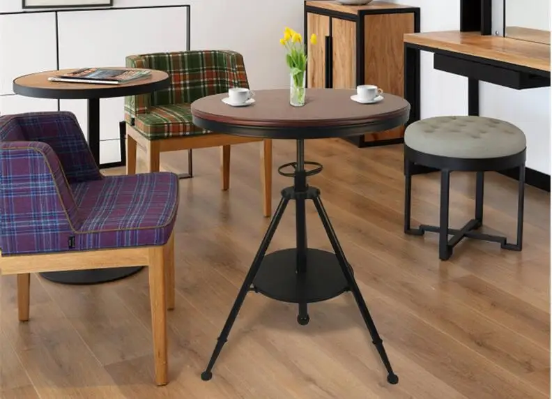 55*(60-75)CM Adjustable height Coffee Tables Side Table Round Bar desk