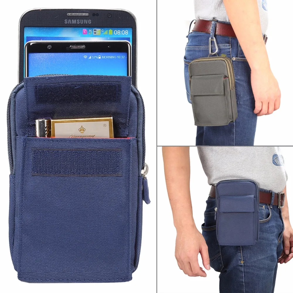 6.4 inch Universal Men Vertical Style Smartphone Waist Bag Shoulder
