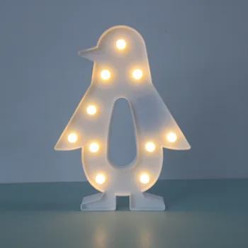 

Romantic Novelty Lighting Decor Penguin Night Light 3D LED Home Bulb Table Bedroom Wall Lamp Xmas Party Wedding Holiday Gifts