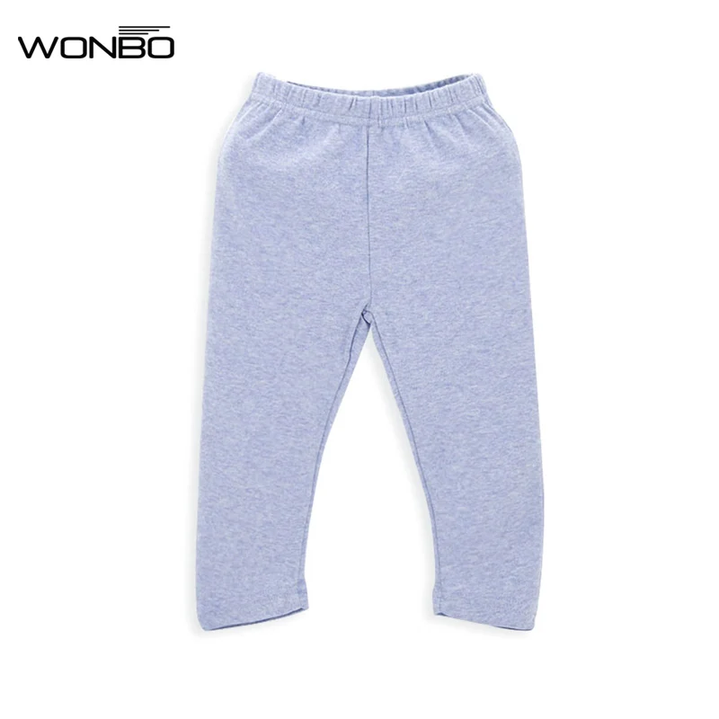 Children Boy Pants Sleeping Soft Cotton Knitted Fabric Solid Color