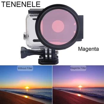 

Action Sport Camera Filters Magenta Filter on Waterproof Housing For GoPro Hero 6/5 Black 2018 Diving Camera Filters Accessories