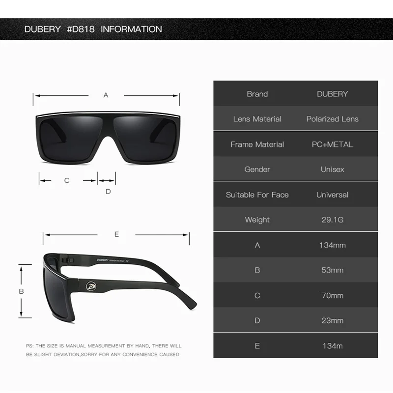 DUBERY квадратное зеркало поляризационные солнцезащитные очки для мужчин Брендовая дизайнерская обувь роскошные Винтаж летние мужские солнцезащитные очки Для мужчин водительские очки Óculos