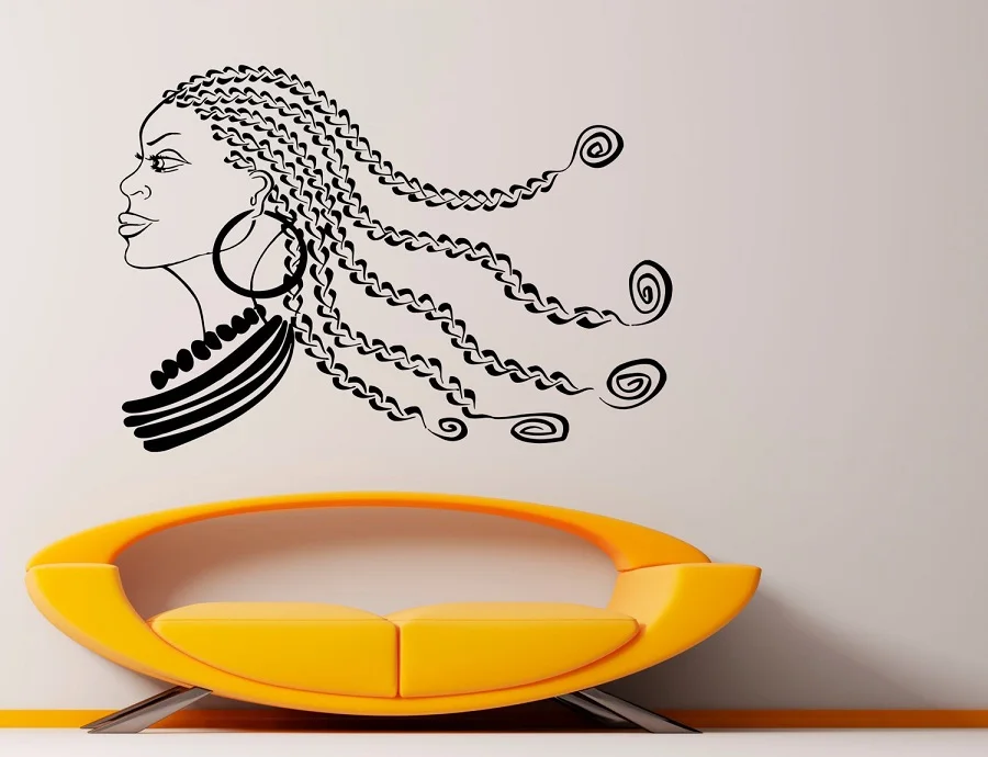 

African Girl Wall Decal Africa Vinyl Decal Sticker Murals Interior Decor 2FZ6