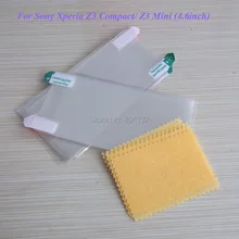 100 шт./лот для Sony Xperia Z3 Compact Экран пленки прозрачная защитная пленка для Sony Xperia Z3 Мини 4,6 дюймов чехол для телефона