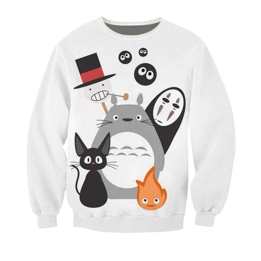 

Cartoon Totoro Sweatshirt Women Men kids teens couple spring Kawaii tops Streetwear Sweatshirt graphic harajuku Cute Pullovers