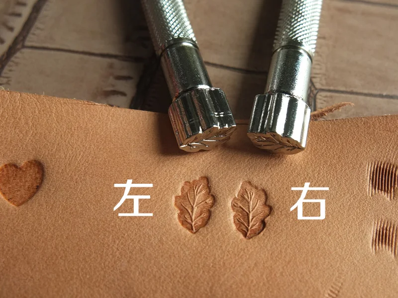 Steel material DIY leather craft saddle making tool leather stamping tool oak leaf pattern