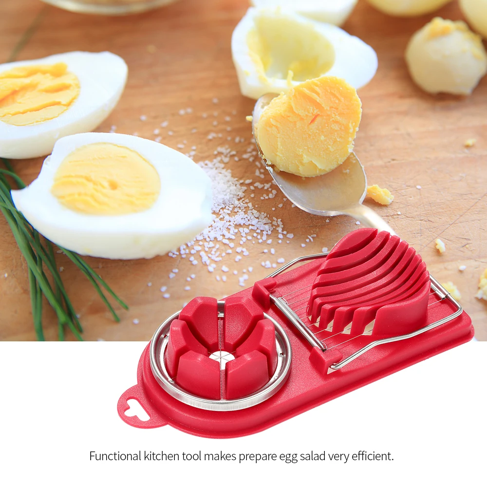 2 in1 Egg Cutter Egg Slicer Cheeses Wire Cutter Tool Boiled Egg Slicer