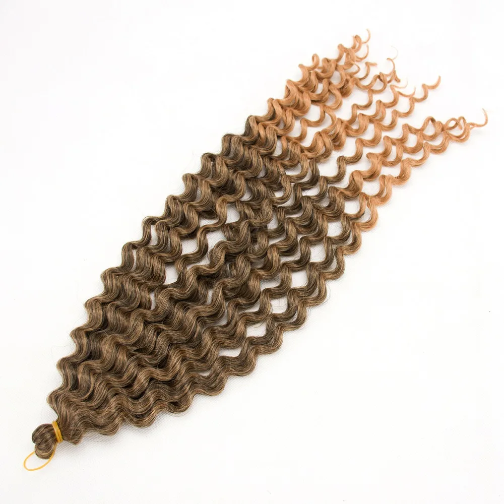 Dream ice's Synthetic Curly Ombre Crochet braid hair extensions freetress pre-looped crochet twist hair braiding