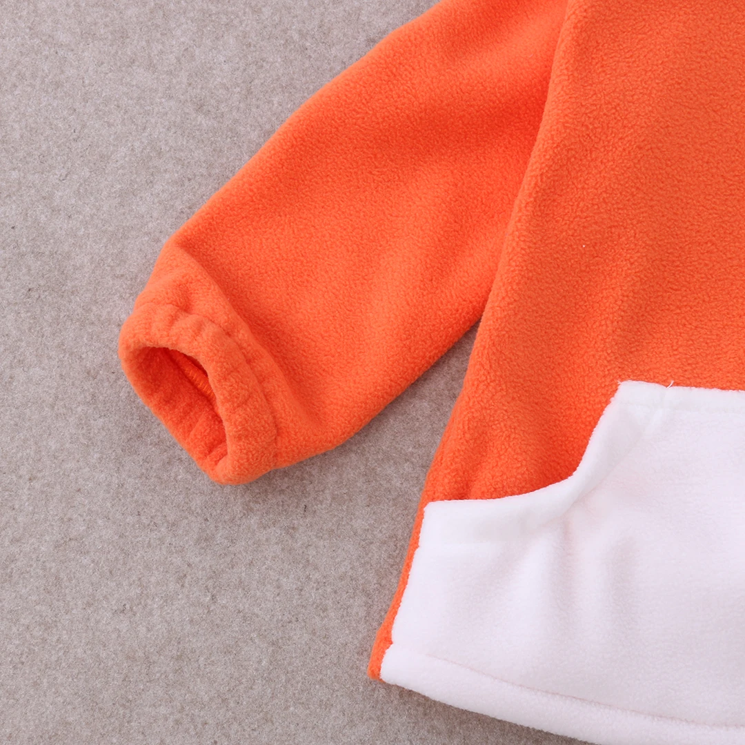 Caldo Cappotto Del Bambino Della Ragazza del Ragazzo Del Capretto Polare del Panno Morbido Animale Del Fumetto Lupo Felpe Con Le Orecchie Con Cappuccio Felpe Rivestimento del Cappotto Costume 0-4Y