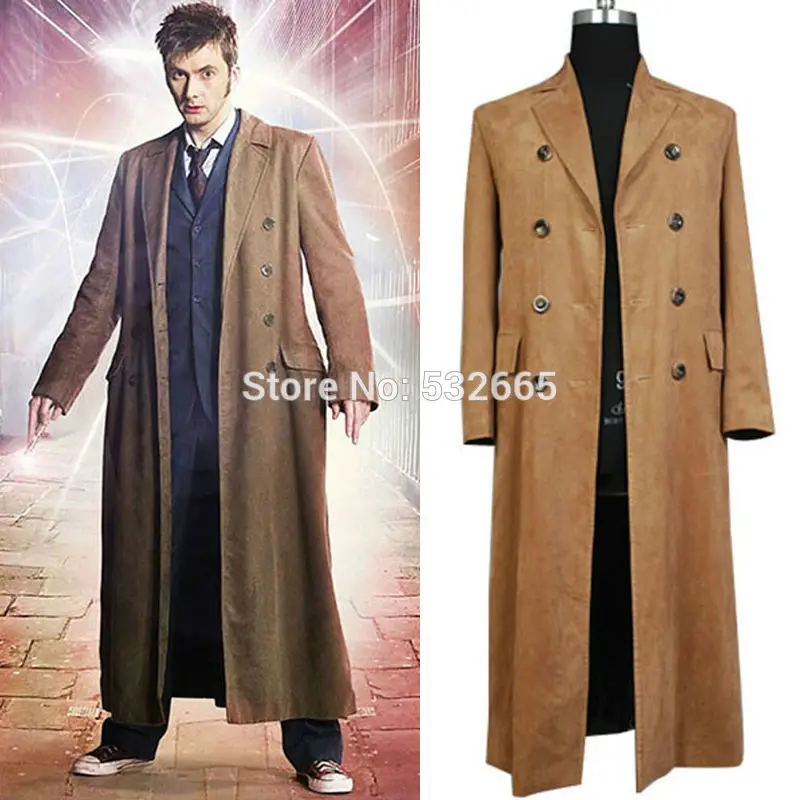 quién es Doctor Who Dr Brown Cosplay Disfraz Largo Gabardina Abrigo Traje