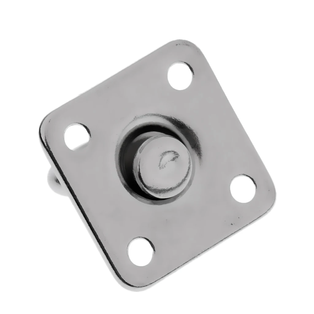 316 Stainless Steel Swivel Square Pad Eye Plate Boat Rigging Hardware 5mm for Marine Kayak Canoe Boat Dinght Yatch Accessories