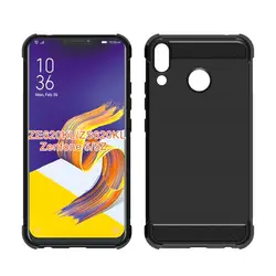 Амортизация Обложка мягкая TPU Anti Scratch углеродного Волокно чехол для Asus Zenfone 5Z ZS620KL 5 ZE620KL Lite 5Q ZC600KL