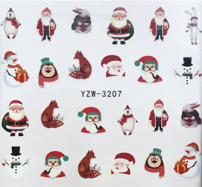 

YZWLE 1 Sheet Winter Snowflake Full Wraps Nail Art Water Transfer Stickers Christmas Style Manicure Decal DIY