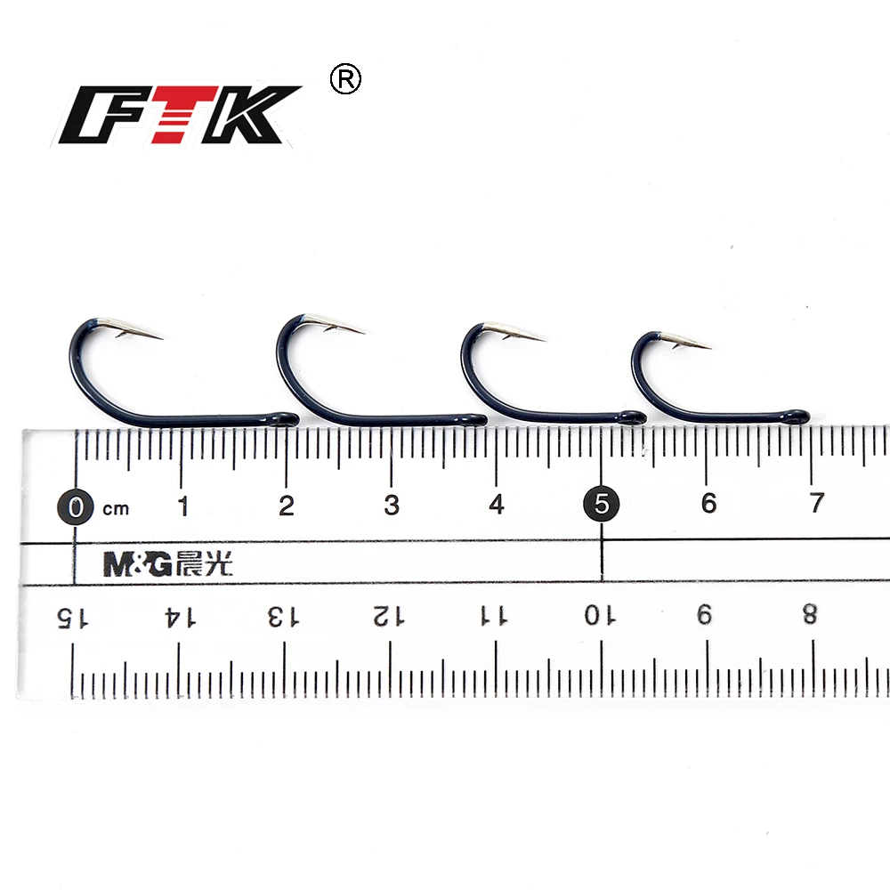 FTK 8 шт./лот колючие Крючки из углеродистой стали с окантовкой ножей, острый Рыболовный крючок с кольцом, Anzol Anzuelos De Pesca