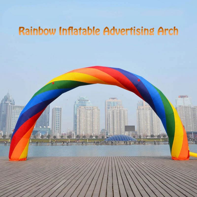 

20ft*12ft D=6M Inflatable Rainbow Arch Good Quality Rainbow Inflatable Balloon for Special Activities