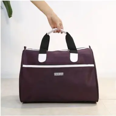 purple large LONGJUNFEER Женская Новая мода Оксфорд Водонепроницаемая дорожная сумка Большая вместительная переносная сумка для багажа для мужчин Высокое качество ZL038 - Цвет: purple large
