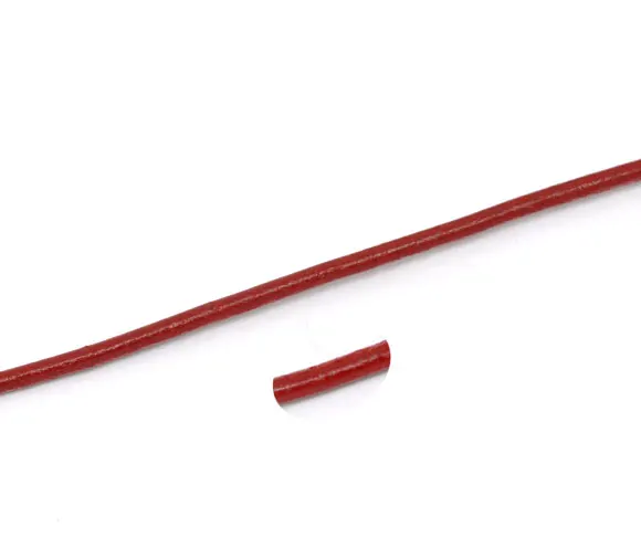 DoreenBeads натуральная кожа Ювелирный Канат Красный 2 мм(1/"), 1 м