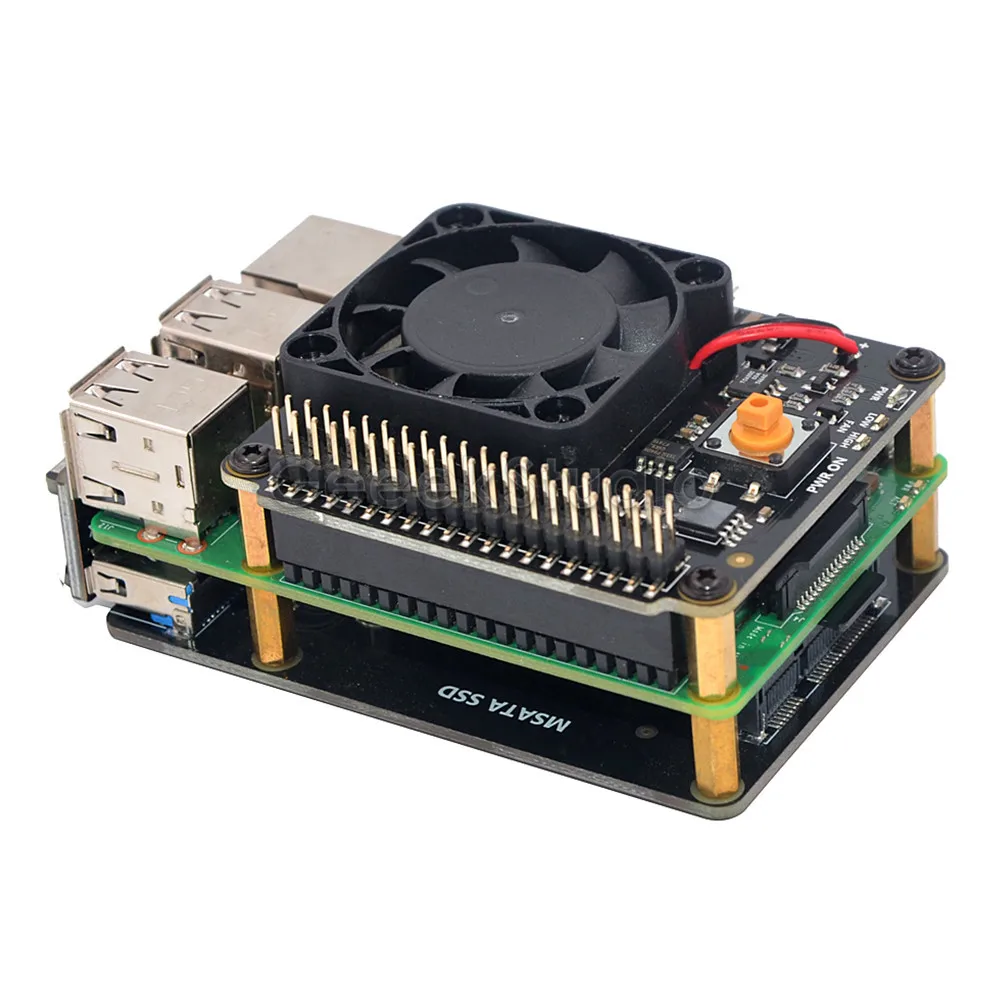 Raspberry Pi X730 управление питанием с автоматическим охлаждающим вентилятором +