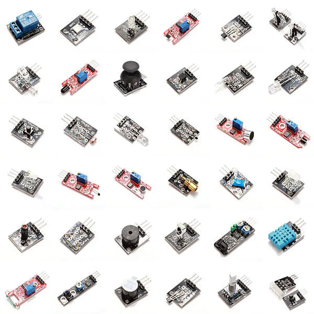 

37 In 1 Sensor Module Board Set Kit for Arduino Plastic Bag Package COD