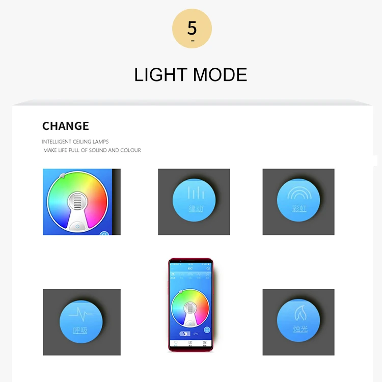 Современная музыка потолочные светильники приложение управления для гостиной спальни детей bluetooth освещение динамиков RGB диммируемая Светодиодная лампа