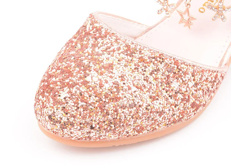 Sapatos de Cristal de Alta-salto Sapatos de Dança Sapatos de Crianças da Criança do Bebê Sapatos de Couro Novas Crianças Alto Chains Rhinestone Estudante Princesa Meninas 041 3 alto Chains Rhinestone Estudante Princesa sapatos de