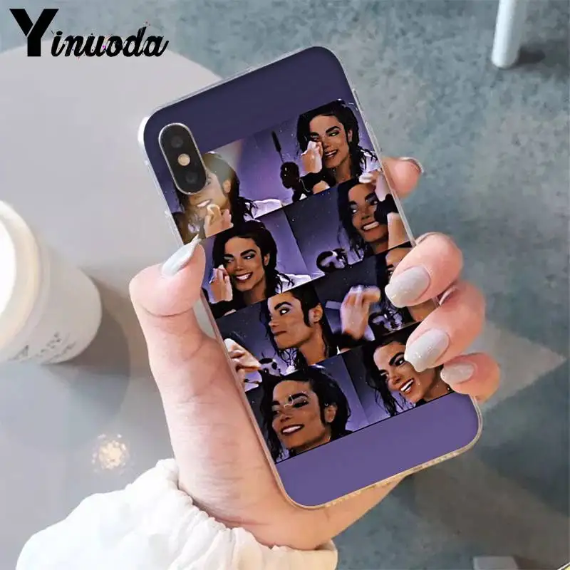 Yinuoda Майкл Джексон мягкий чехол для телефона iPhone 8 7 6 6S Plus X XSMAX 5 5S SE XR 10 Fundas Capa 11 11pro 11promax - Цвет: A10