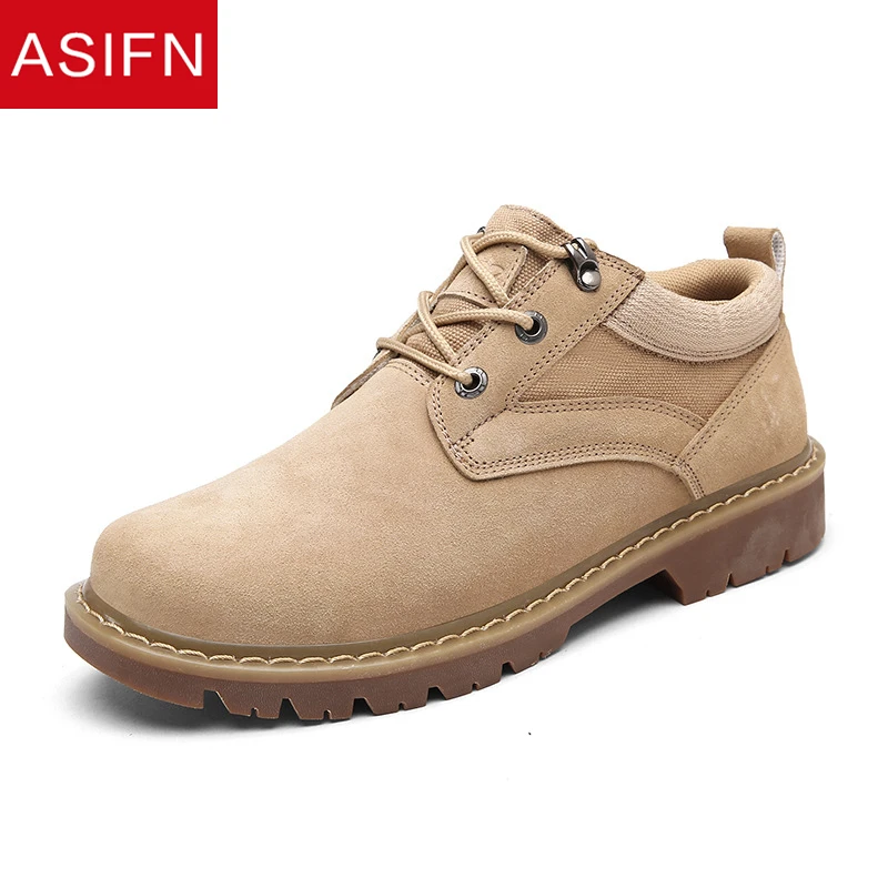 

ASIFN Men Boots Ankle Winter Man Leather Shoes Casual Short Work Mens Leisure Male Shoes Outdoor Walk Zapatos De Mujer