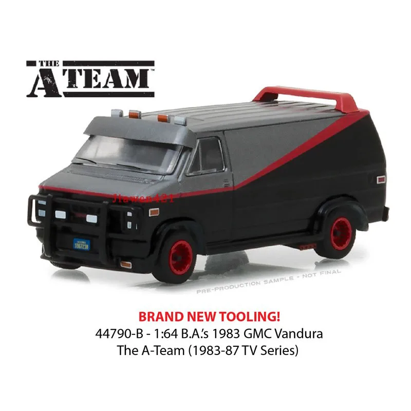 

1/64 1983 Alloy Vintage GMC Vandura The A-Team Model Cars Toy Diecasts Metal Casting Car Toys For Children Collection