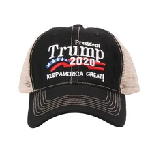 Американский Трамп, Кепка с вышивкой, сетчатая шапка, головной убор, спортивная одежда для улицы с регулируемой застежкой сзади