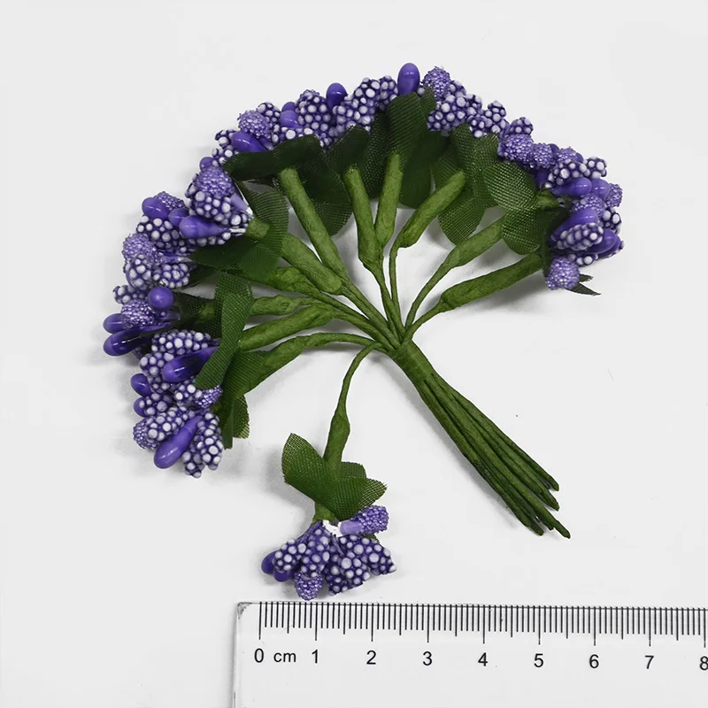 24 шт./лот Pistils Искусственные цветы тутового дерева Stamen бисер цветок Diy Ручная