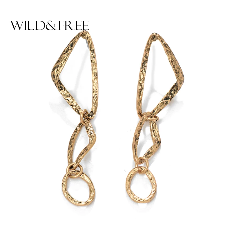 

Vintage Alloy Triangle Long Earrings Jewelry For Women Bohemian Geometric Statement Dangle Drop Earrings Brincos Pendientes