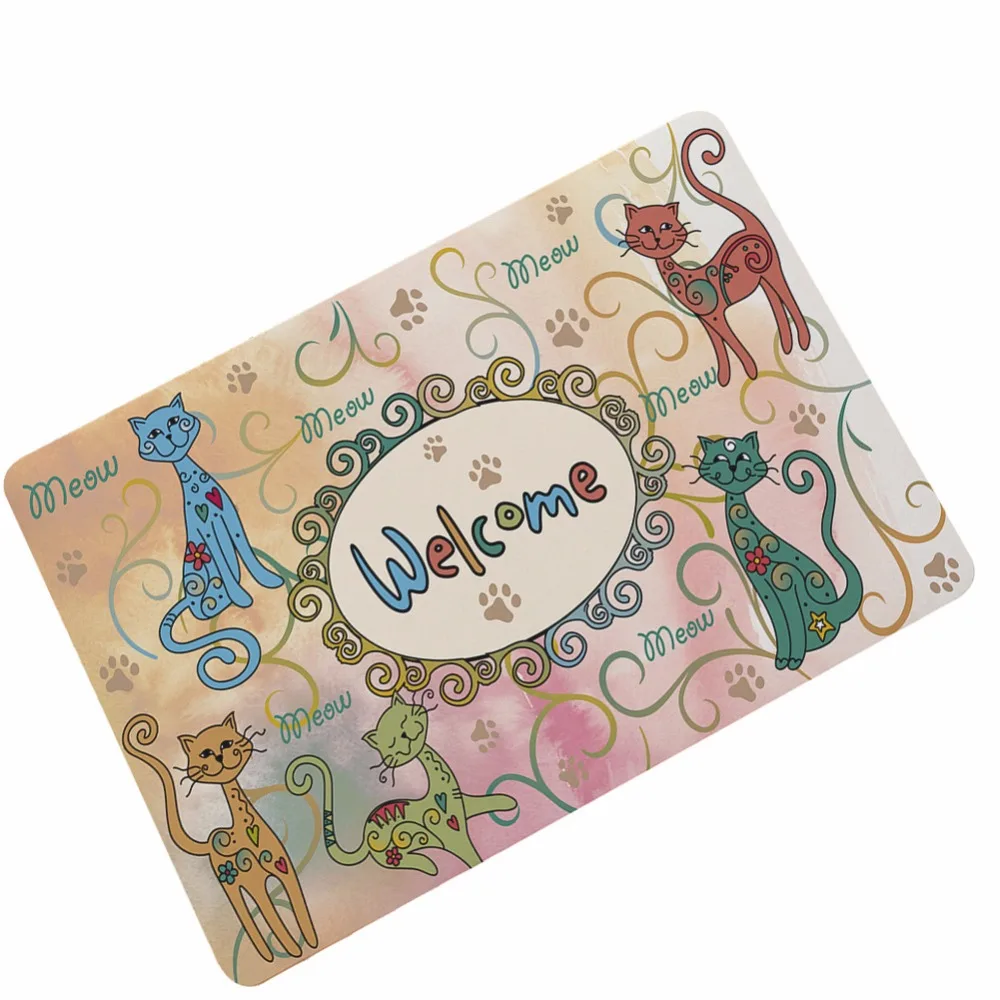 Children S Cartoon Ultra Thin Absorbent Non Slip Rubber Floor Mats