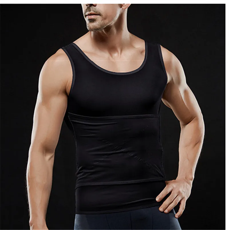 Горячие формочек для Для мужчин талии тренеры Для Похудения Body Shaper футболка утягивающий пояс для живота жиросжигатель редуктор