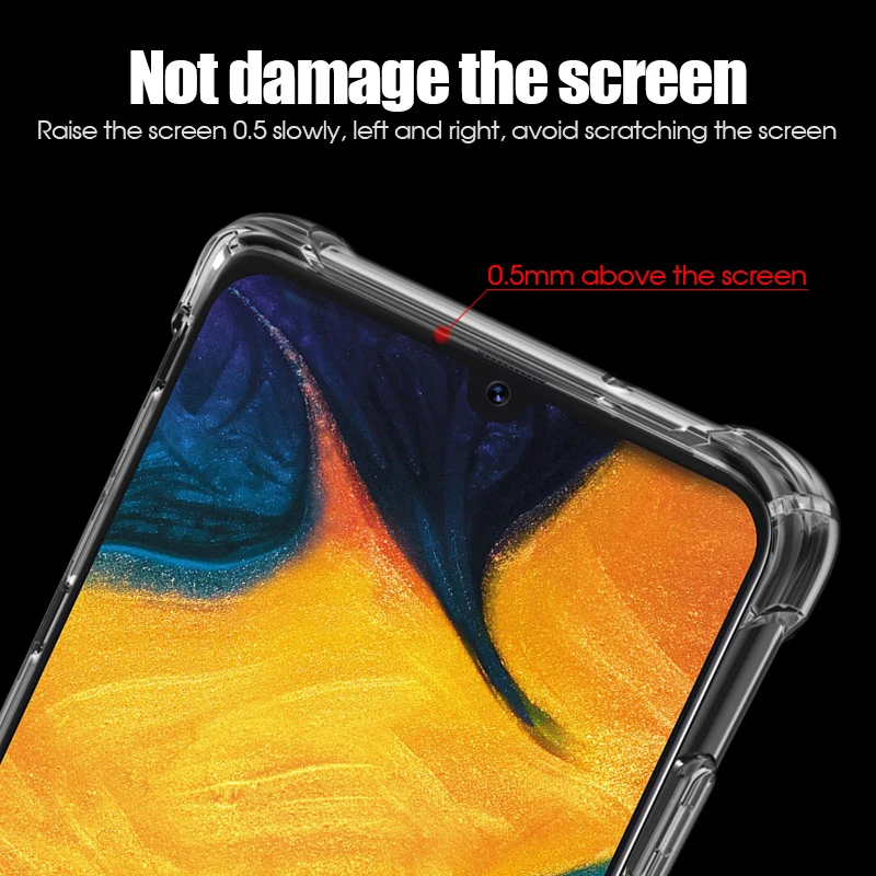 Новый чехол GerTong для Samsung A30 A50 противоударный мягкий из ТПУ Прозрачный