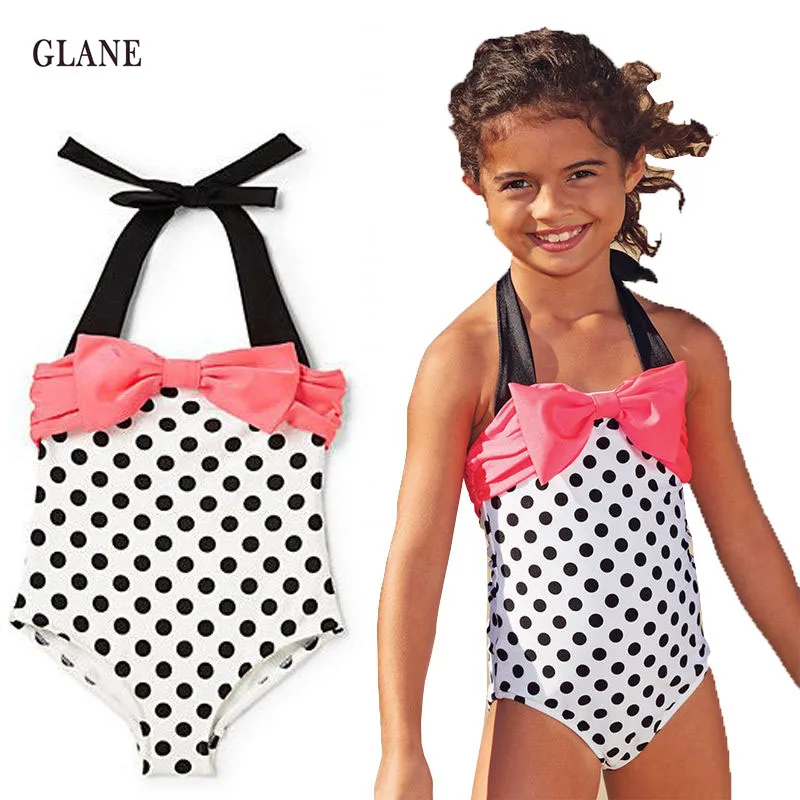 ragazze costumi da bagno principessa sirena one pieces costume da bagno per bambini dots vestito di