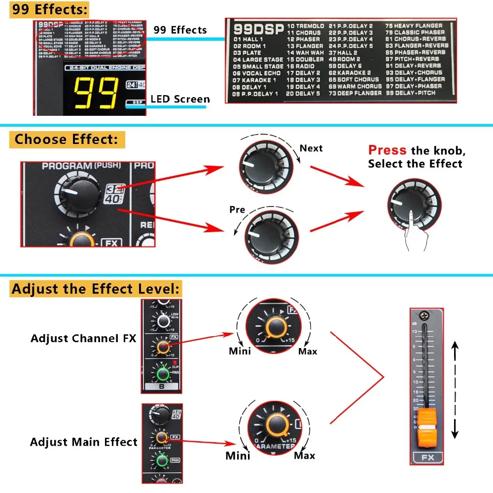 Freeboss MINI12 Bluetooth Запись 12 каналов (моно) 99 DSP эффект USB воспроизведение и функция