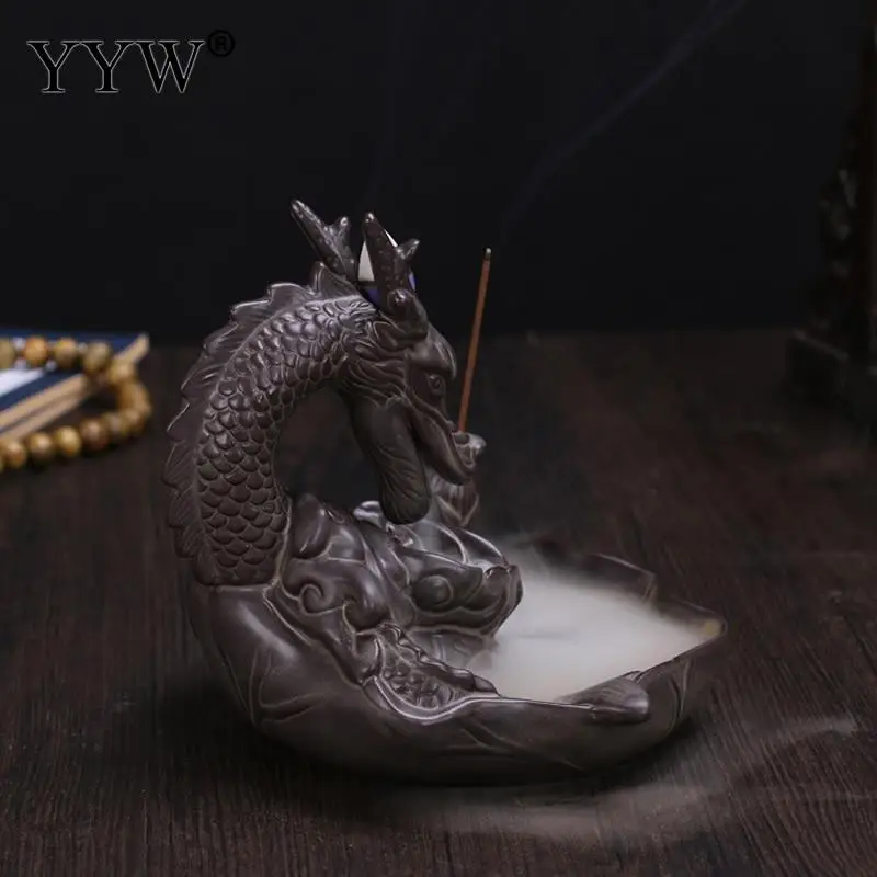 

Dragon Incense Stick Burner Backflow Incense Sticks Cones Holder Censer Aromatherapy Aroma Burner Dragon Decoration Oud Incenso