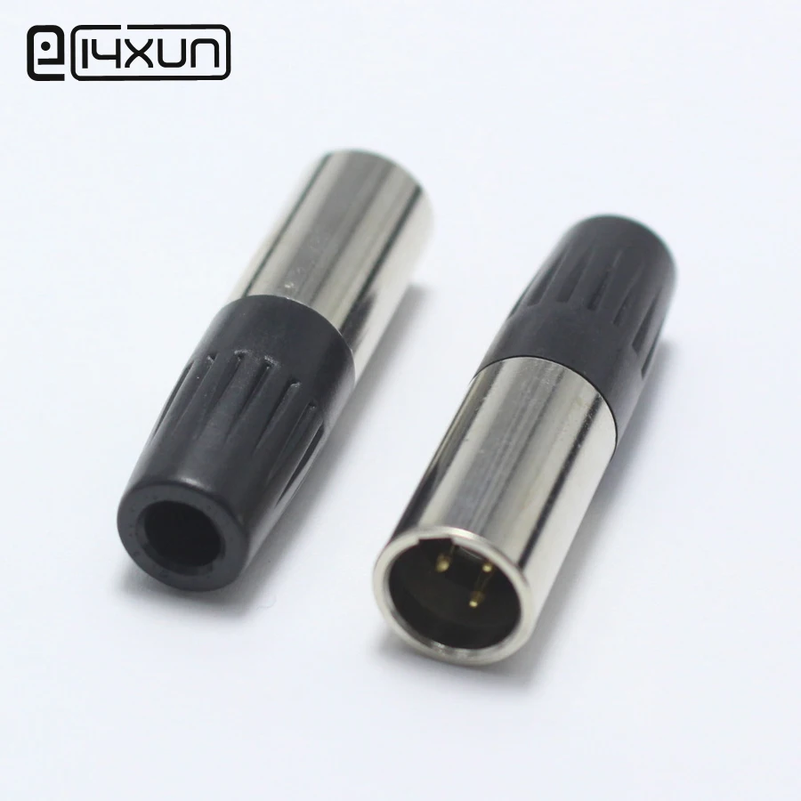 1pcs Mini Xlr Male Plug With 3 Pin Small Xlr 3p Audio Microphone