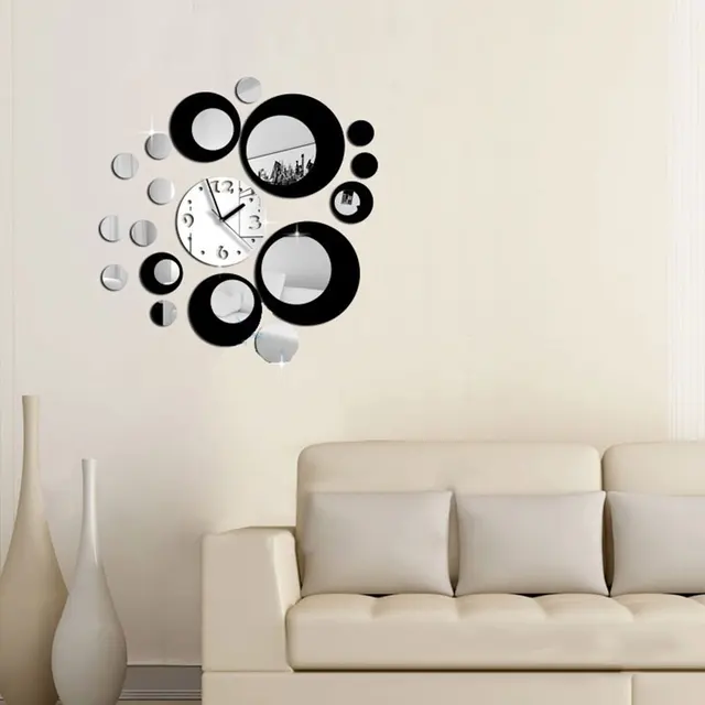 special design 3d home modern decoration square mirror effect wall