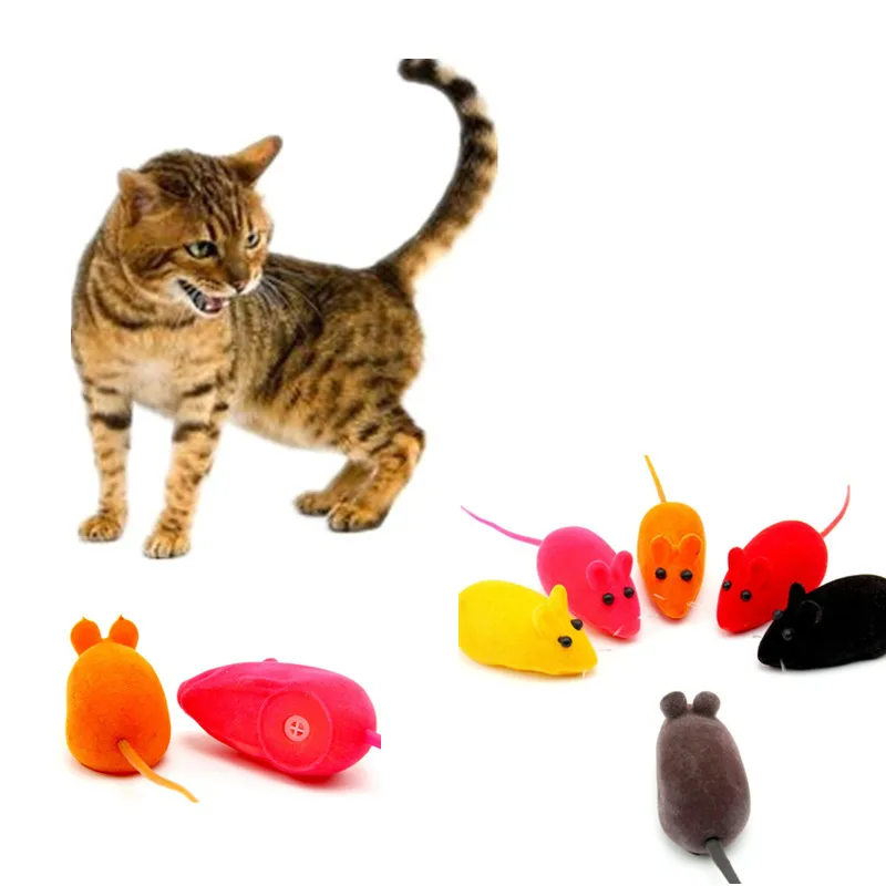 2pcs/lot Rubber pet cat toy mice&animal toys for cats chew squeak mouse