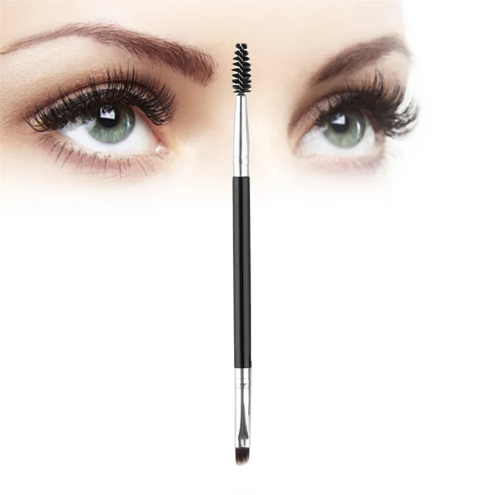 1pcs Eyebrow Eyelash Brush Double Head Brush Nylon Hair Pro Eyeshadow