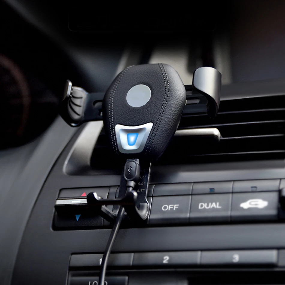 

KEXU Car Mount Qi Fast Wireless Charger For iPhone X 8 Plus Quick Charge Wireless Charging Car Holder Stand For Samsung S9 S8 S7