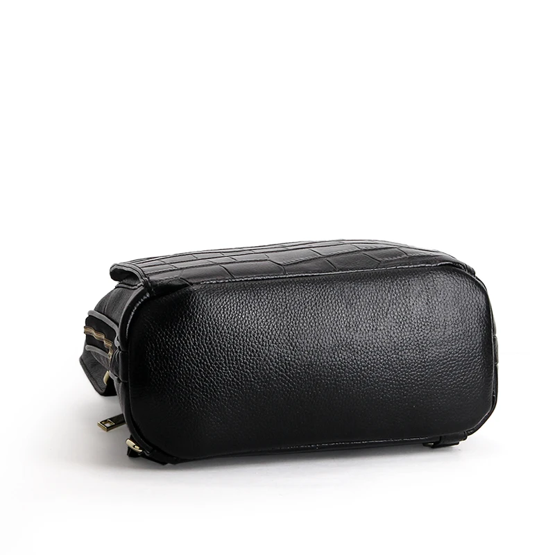 ZENCY clásico 2019 Natural 100% cuero genuino de vaca todos los días las mujeres Mochila señoras niñas Top capa de piel de vaca bolso Mochila