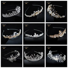 TOPQUEEN Свадебный ободок аксессуары для волос невесты свадебная корона для волос для дам Хрустальное оголовье для новобрачных Лидер продаж повязка на голову