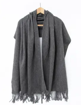 

Winter Yak Yarn Scarf Women Soft Warm Natural Fabric Fashion Gray Black Red scarfs Shawl High Quality Free Shipping