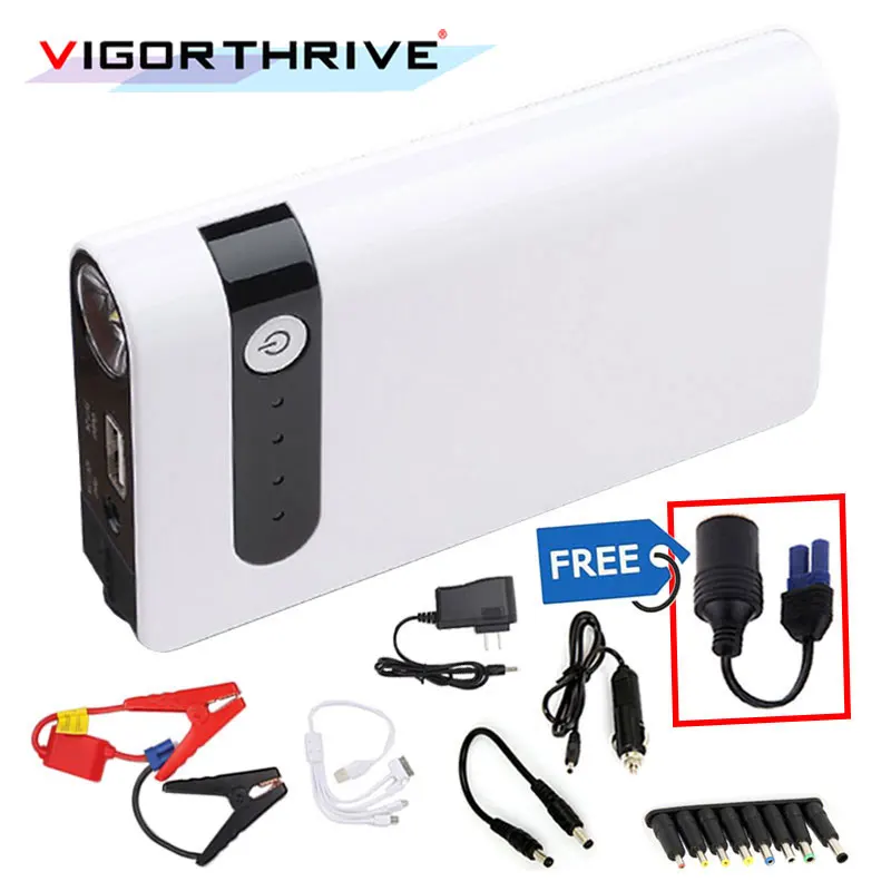 Портативное зарядное устройство Power Bank для автомобиля пусковая мощность 12 В мини