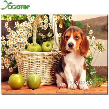 

YOGOTOP Beagle Dog Pet Animal,Full,square/Round Diamond Embroidery,Diy,Diamond Painting Cross Stitch,5D,Mosaic,Wall Art YY049