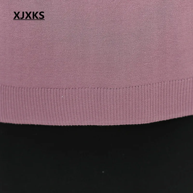 XJXKS 2019 spring new women top loose plus size fashion embroidery high quality women blouse bottoming shirt XJXKS 2019 spring new women top loose plus size fashion embroidery high quality women blouse bottoming shirt